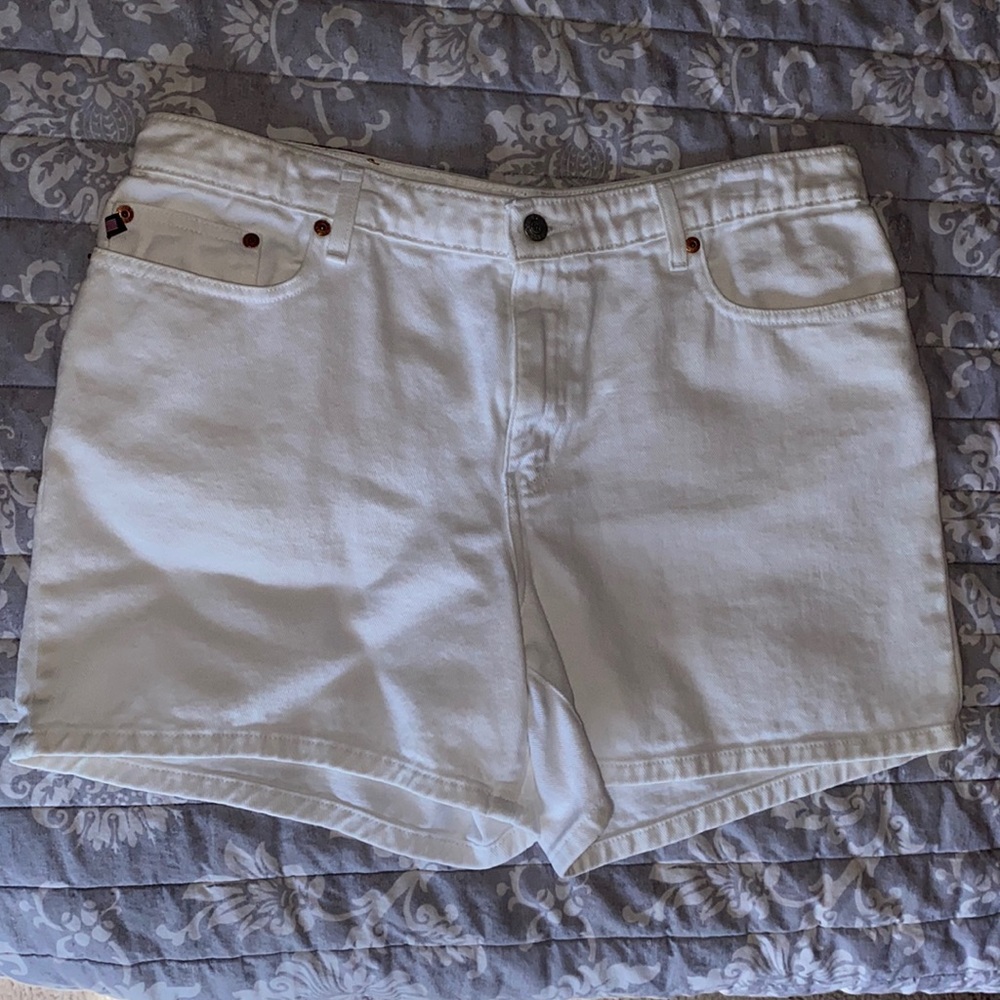 Ralph Lauren polo white jean shorts